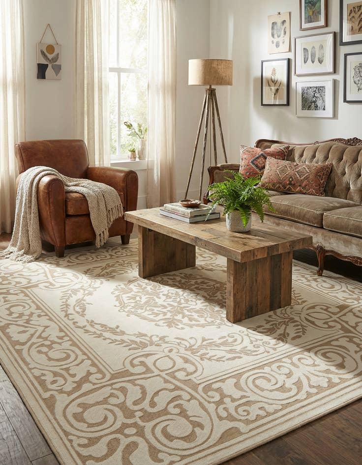 Detail image of 7' 10 x 7' 10 Hermitage Square Rug