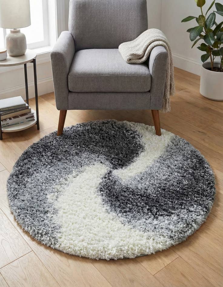 Detail image of 3' 3 x 3' 3 Soft Touch Shag Round Rug