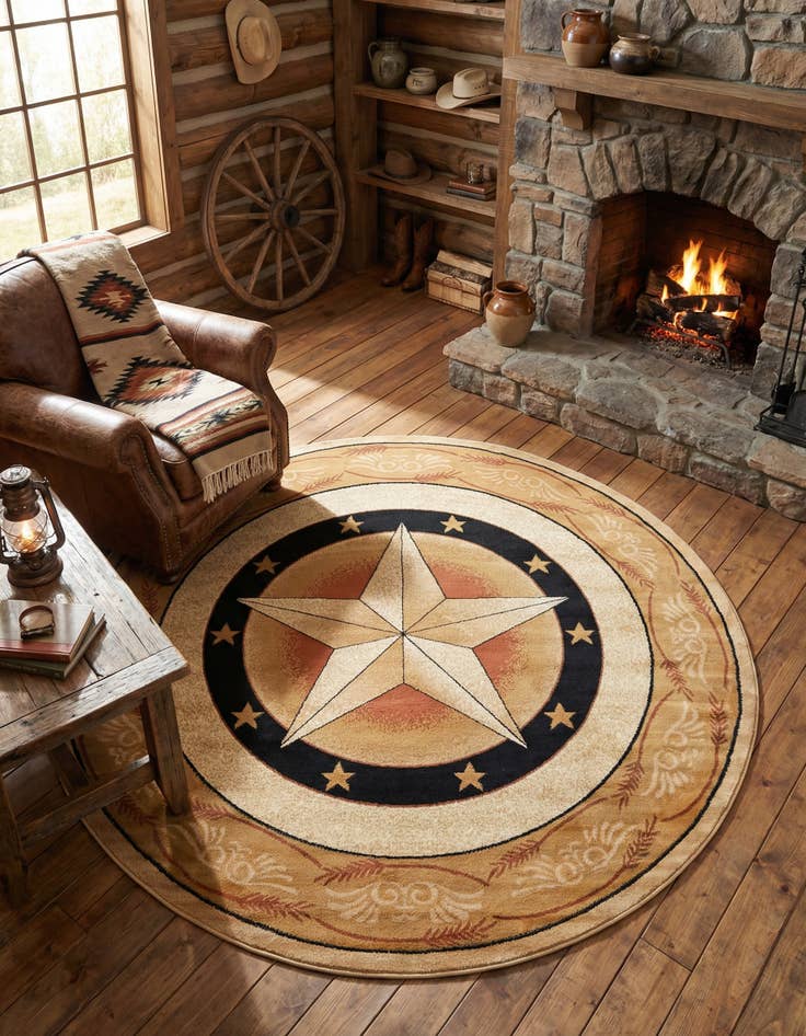 Detail image of 7' 10 x 7' 10 Pioneer Round Rug