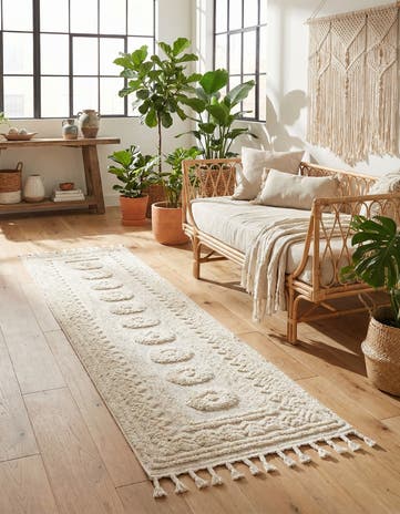 Ivory Boho Runner Rug