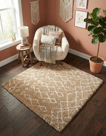 5' 3 x 5' 3 Moroccan Shag Square Rug