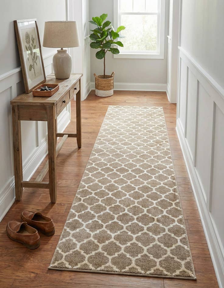 Detail image of  2' 7 x 10' Lattice Runner Rug