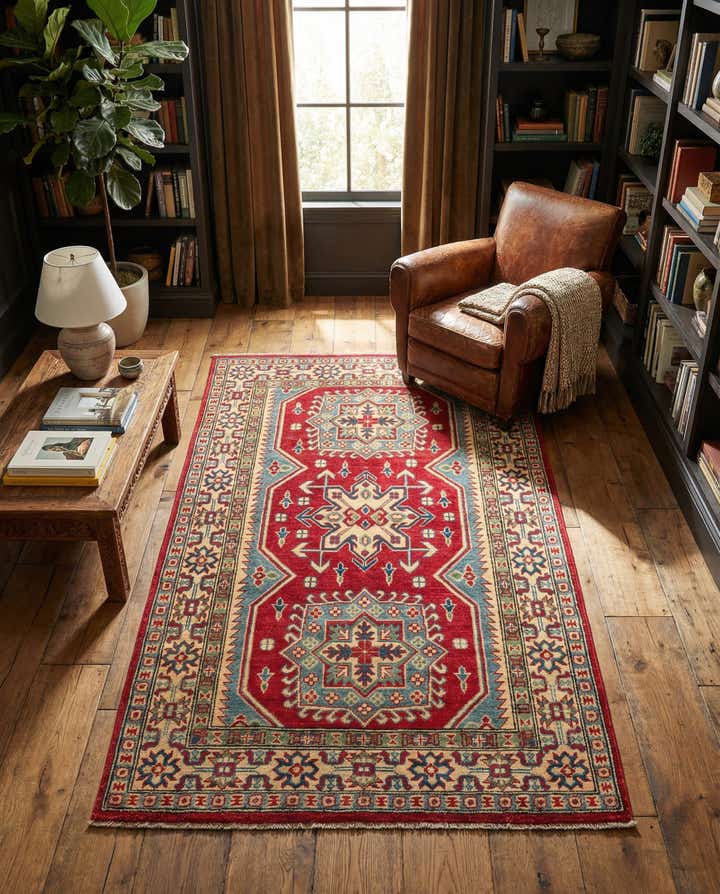 3' 10 x 6' 2 Hand Knotted Kazak Rug