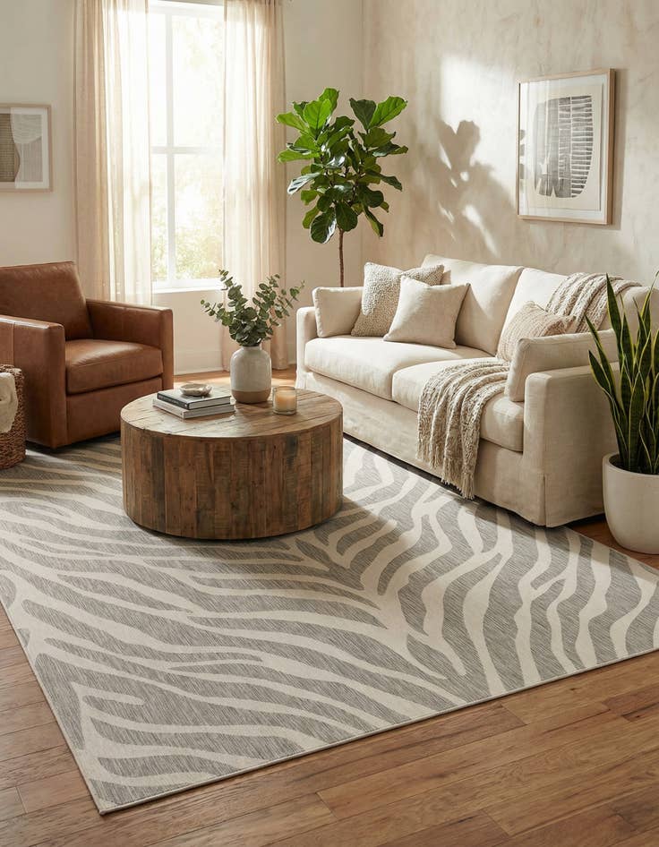 Detail image of 10' x 14'  Washable Safari Indoor / Outdoor Rug