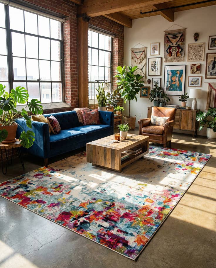 Detail image of 7' x 10' Washable Theia Rug
