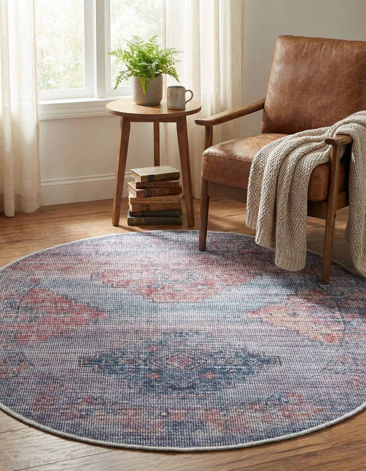 Detail image of 4' x 4'  Washable Sisu Round Rug