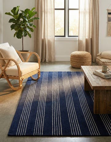4' 1 x 6' 1 Jill Zarin Striped Wool Rug