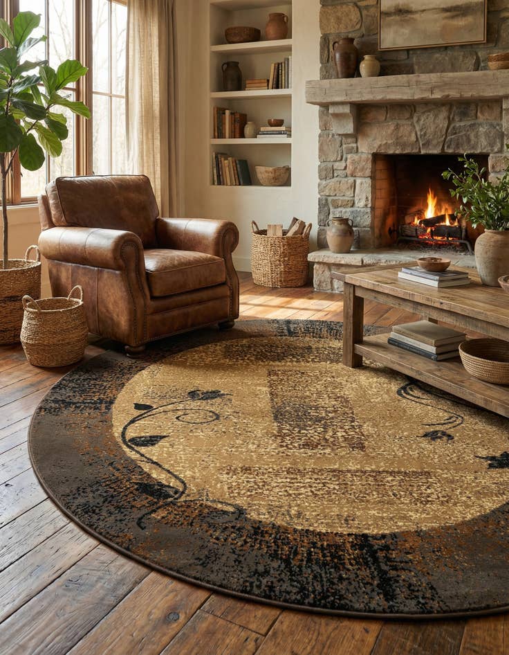 Detail image of 10' x 10' Coffee Shop Round Rug