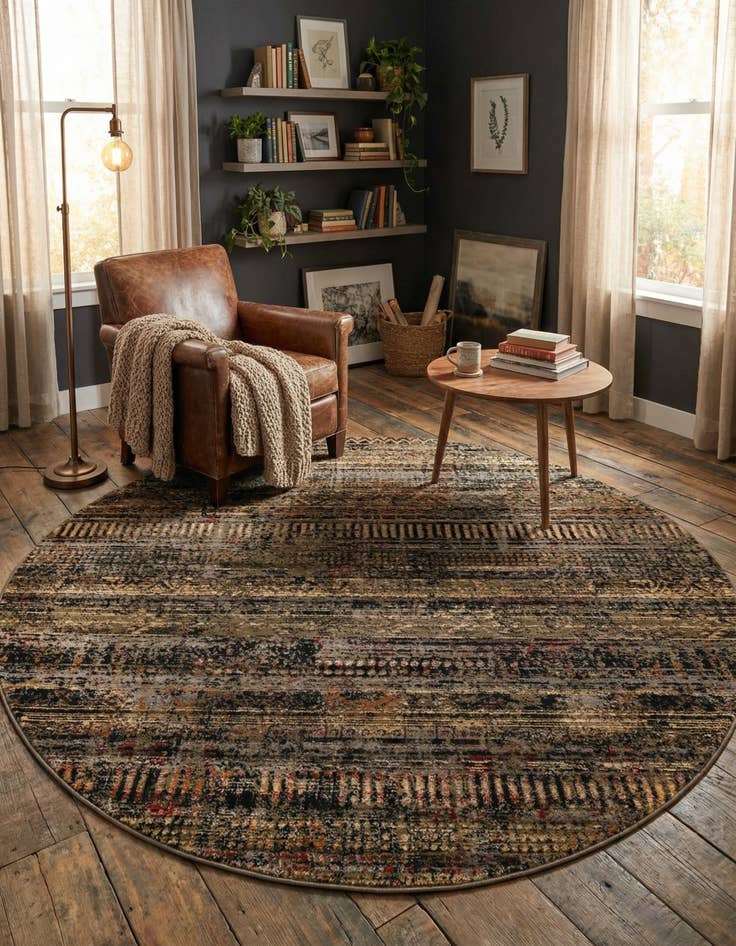 Detail image of  7' x 7' Saturn Round Rug