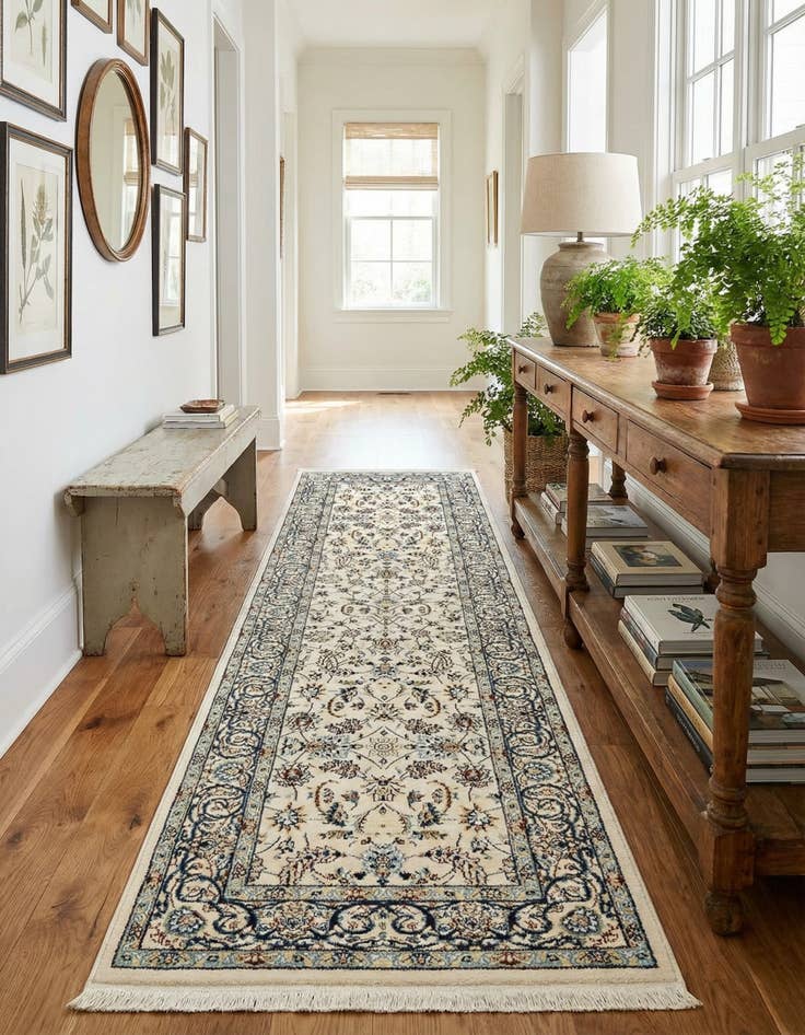 Detail image of 2' 7 x 10' Nain Design Runner Rug