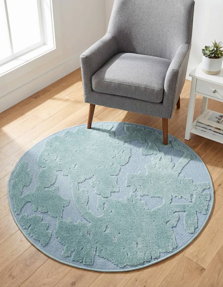 Detail image of 3' 3 x 3' 3 Easy-Clean Aruba Indoor / Outdoor Round Rug