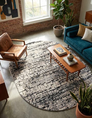 Gray Tucson Oval Rug