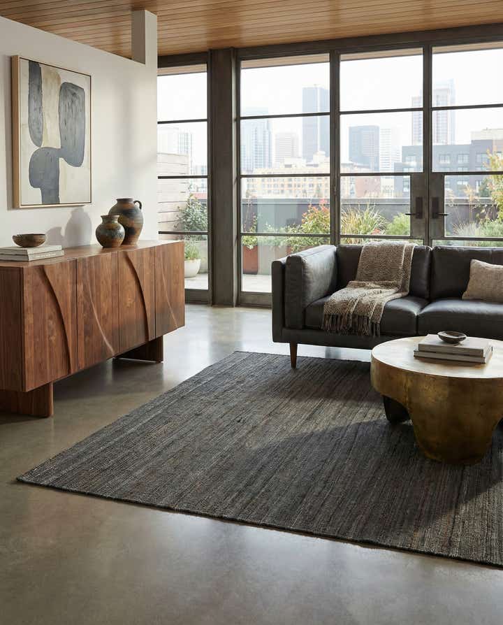 4' 8 x 6' 1 Hand Woven Kilim Modern Wool Rug