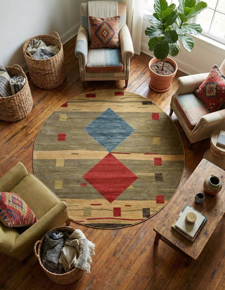 Detail image of 8' x 8' Kashkuli Gabbeh Round Rug