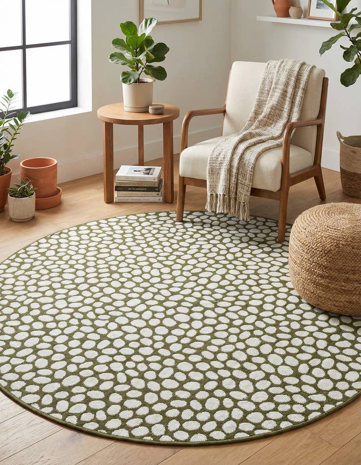 Detail image of 7' x 7' Washable Jill Zarin Indoor / Outdoor Round Rug