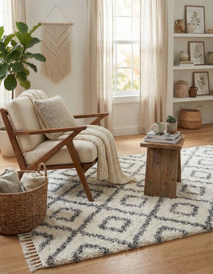 Detail image of 5' x 8' Athena Shag Rug