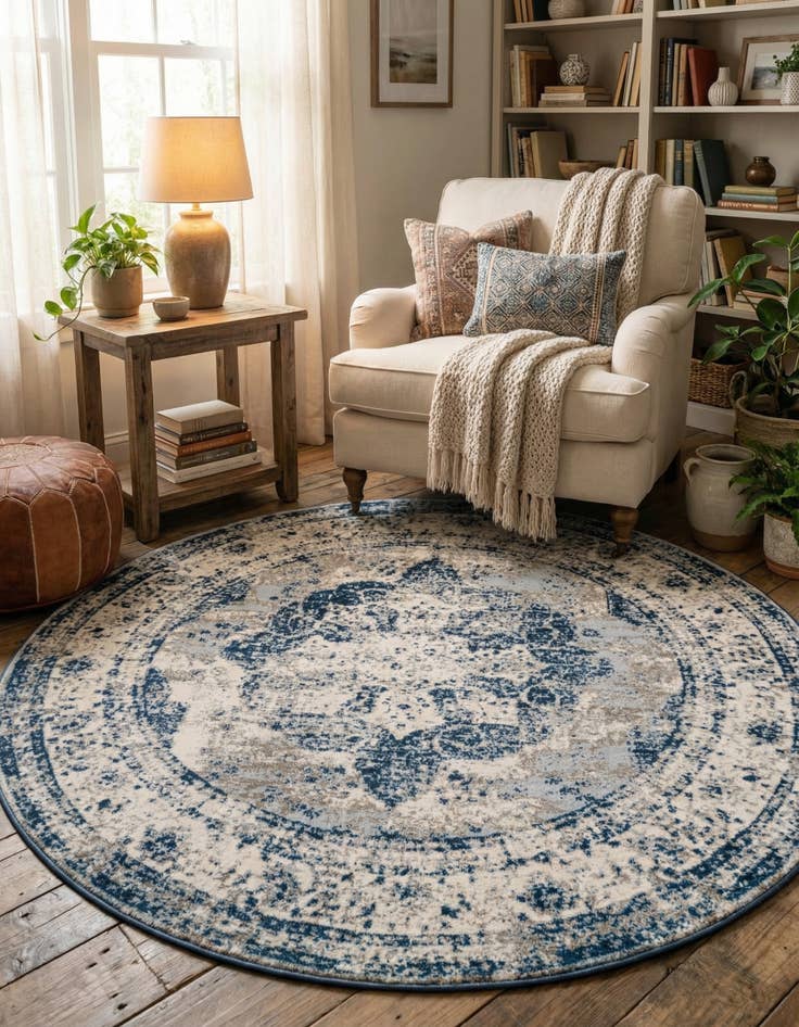 Detail image of 7' x 7' Monaco Round Rug