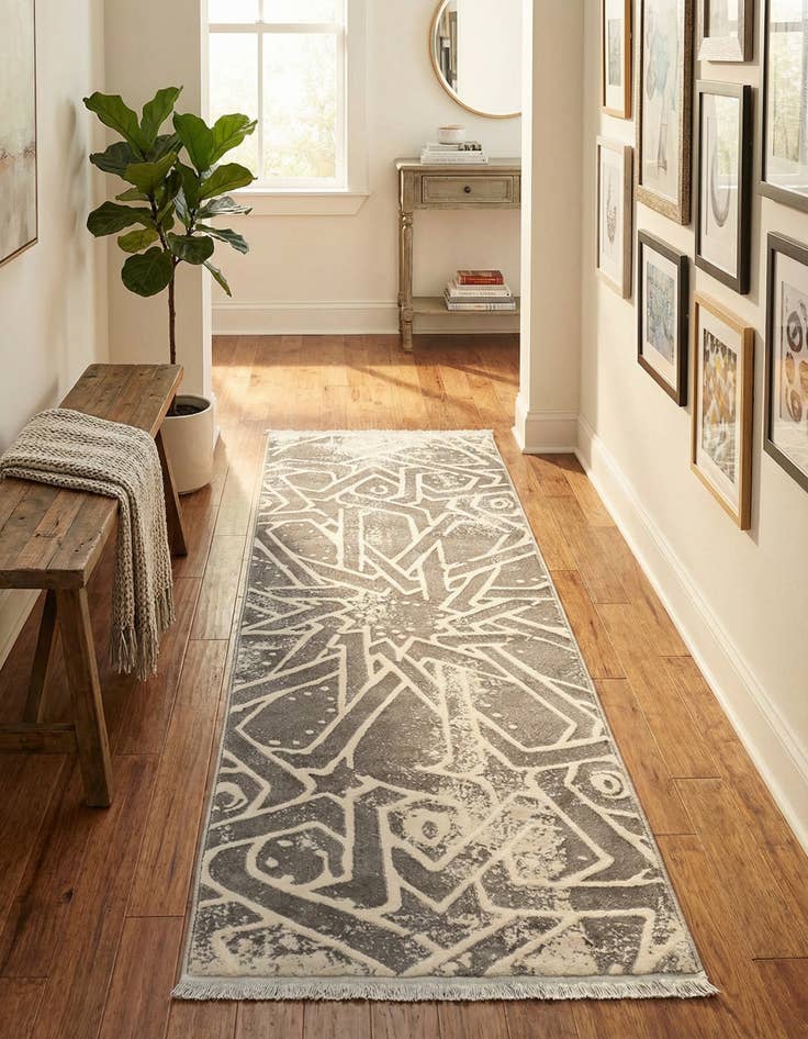 Detail image of 2' 2 x 6' Modern Classical Runner Rug