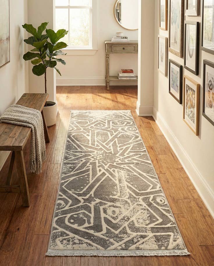Detail image of 2' 2 x 6' Modern Classical Runner Rug
