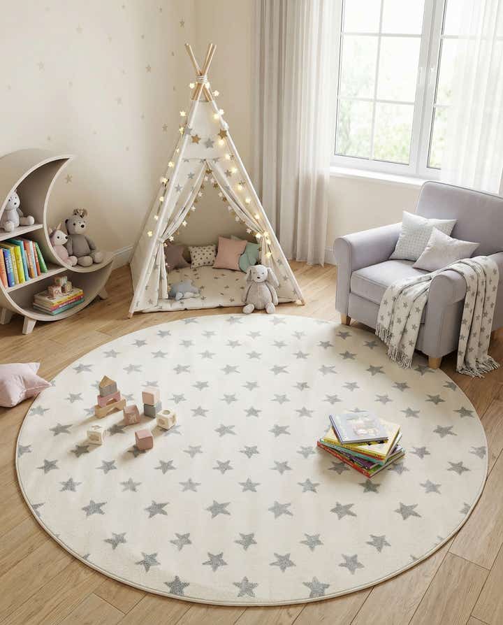 7' 10 x 7' 10 Whimsy Kids Round Rug