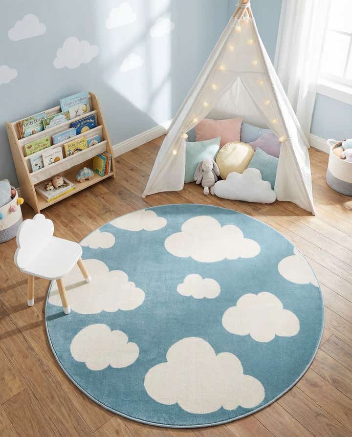 5' 3 x 5' 3 Whimsy Kids Round Rug
