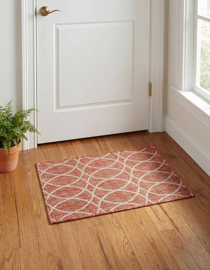 Detail image of 2' x 3'  Washable Trellis Indoor / Outdoor Rug