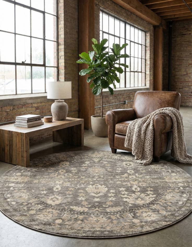 Detail image of 7' 10 x 7' 10 Oregon Round Rug