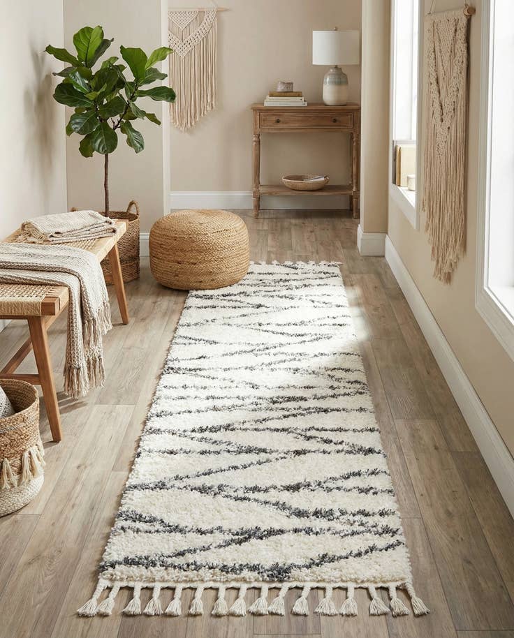 Detail image of 2' x 8' Serenity Shag Runner Rug