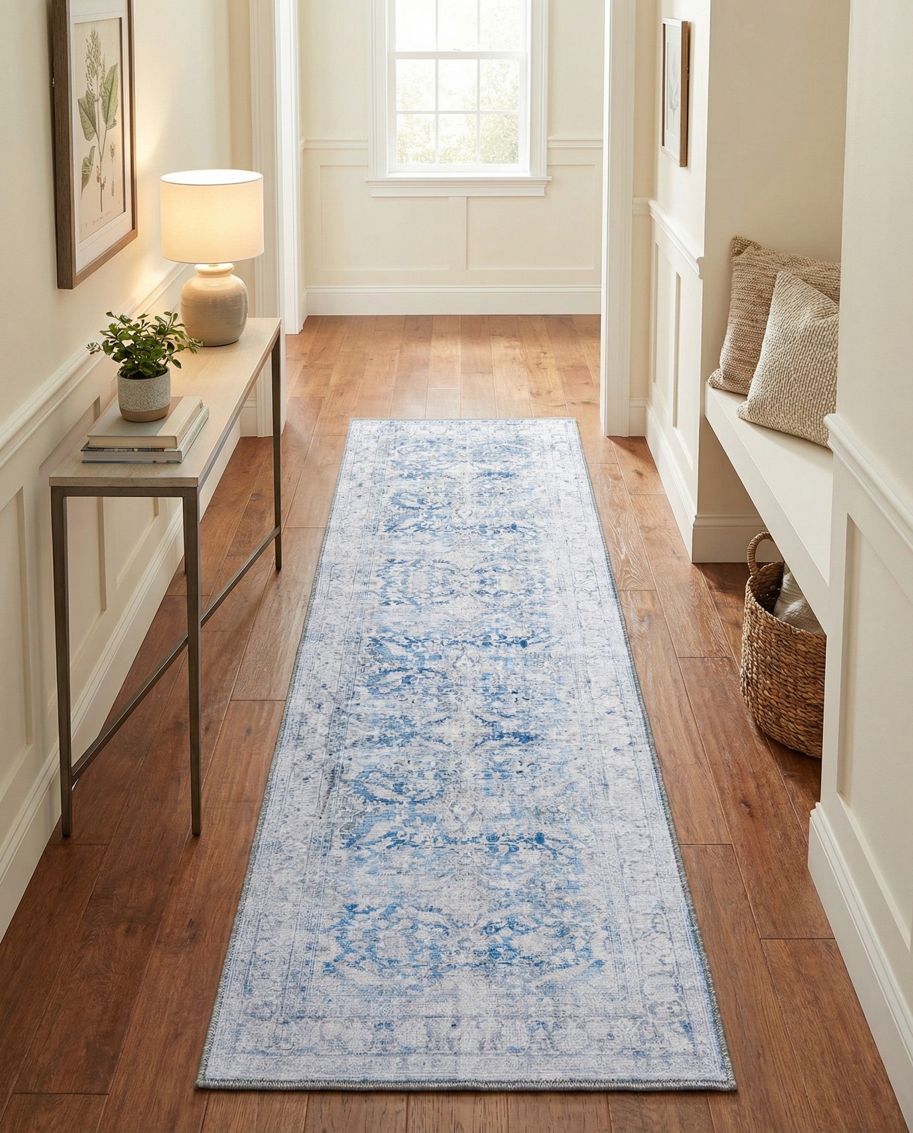 2' x 6' Washable Timeless Runner Rug