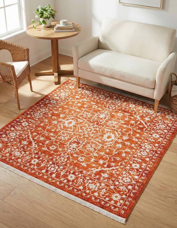 Detail image of 5' 3 x 5' 3 Modern Classical Square Rug