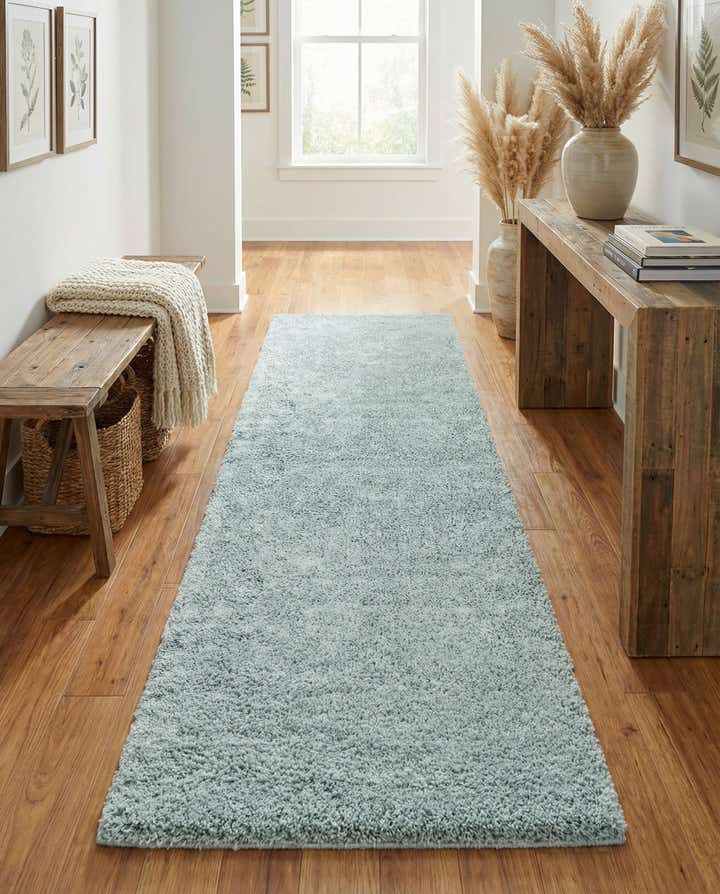 2' x 6' 9 Soft Solid Shag Runner Rug