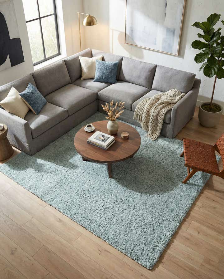 8' x 11' Soft Solid Shag Rug