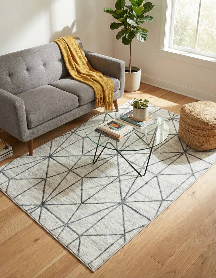 Detail image of  4' x 6' Lattice Trellis Rug