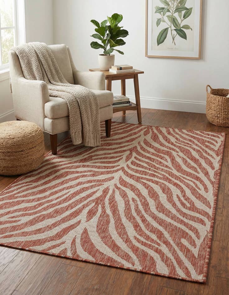 Detail image of 4' x 6' Washable Safari Indoor / Outdoor Rug