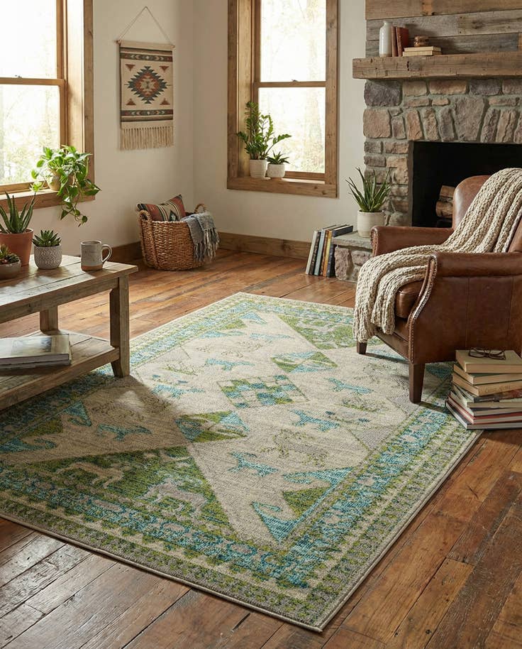 Detail image of 5' x 7' Washable Mesa Rug