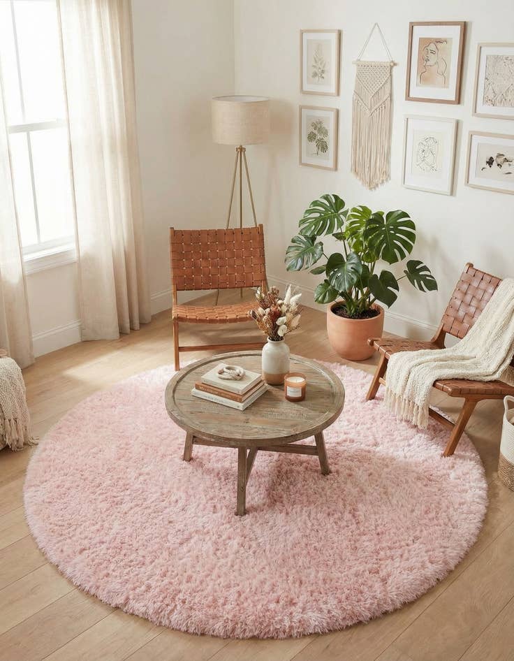 Detail image of 6' 7 x 6' 7 Infinity Shag Round Rug