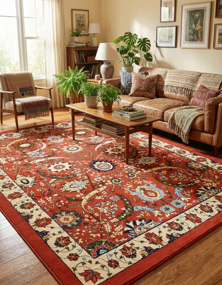 Detail image of 9' x 12' Isfahan Design Rug