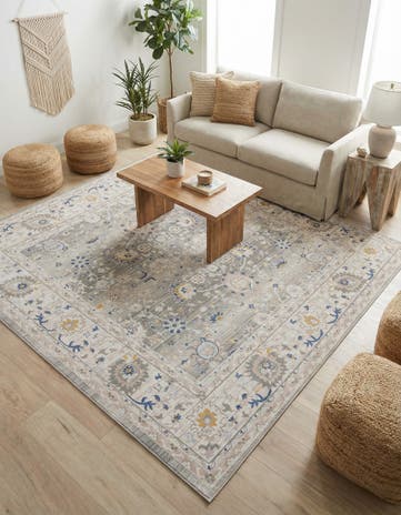 Cloud Gray Whitney Square Rug