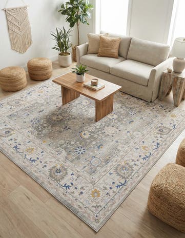 Cloud Gray Whitney Square Rug