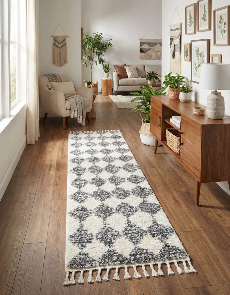 Detail image of 2' 7 x 12' Serenity Shag Runner Rug