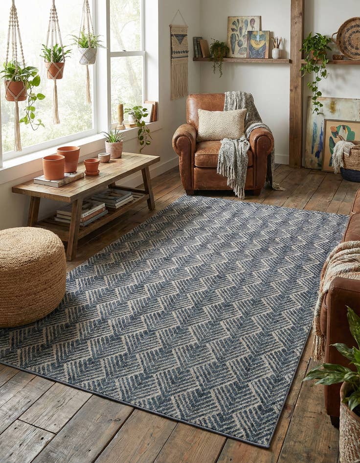 Detail image of 5' 3 x 8' Eco Trellis Rug