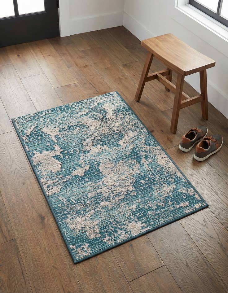 Detail image of 2' x 3' Easy-Clean Modern Indoor / Outdoor Rug
