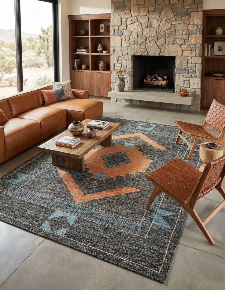 Detail image of 10' x 14' 1  Hand Woven Kilim Wool Rug