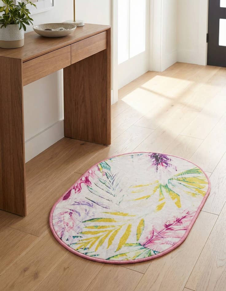 Detail image of 2' x 3' 1  Washable Jill Zarin Caribbean Indoor / Outdoor Oval Rug