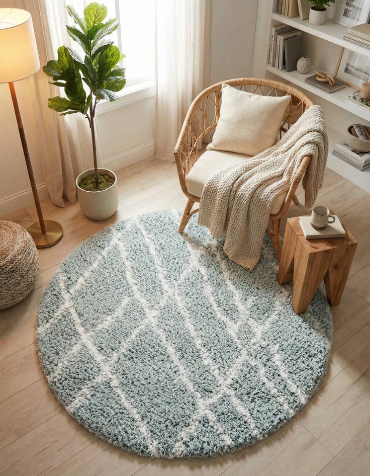 Detail image of 3' 3 x 3' 3 Soft Touch Shag Round Rug