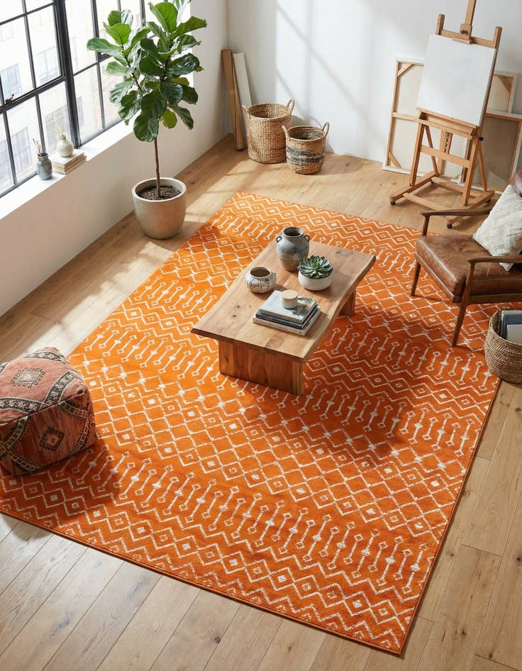 Detail image of 9' x 12' Kasbah Trellis Rug