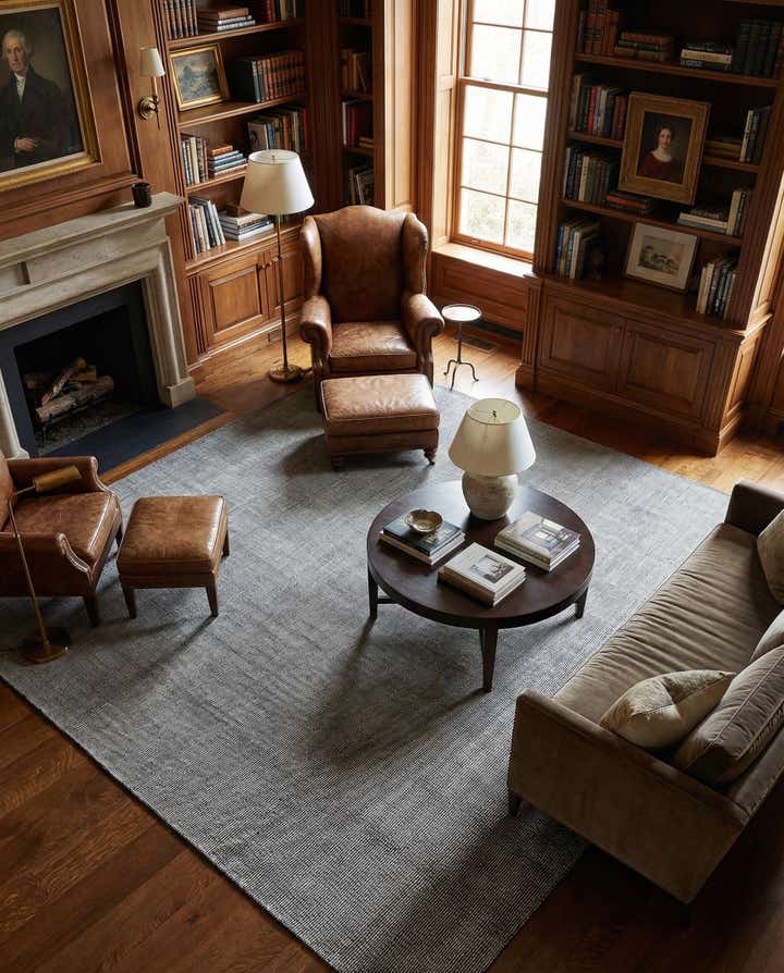 12' x 12' Hand Woven Jill Zarin English Manor Wool Square Rug