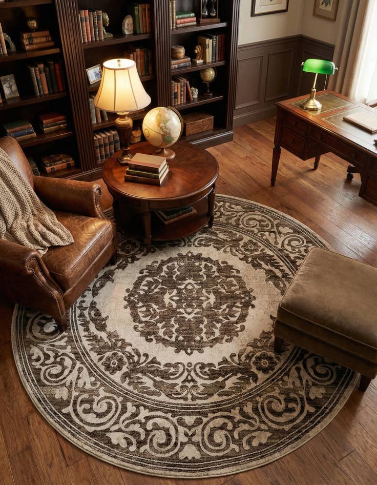 Detail image of  7' 10 x 7' 10 Hermitage Round Rug