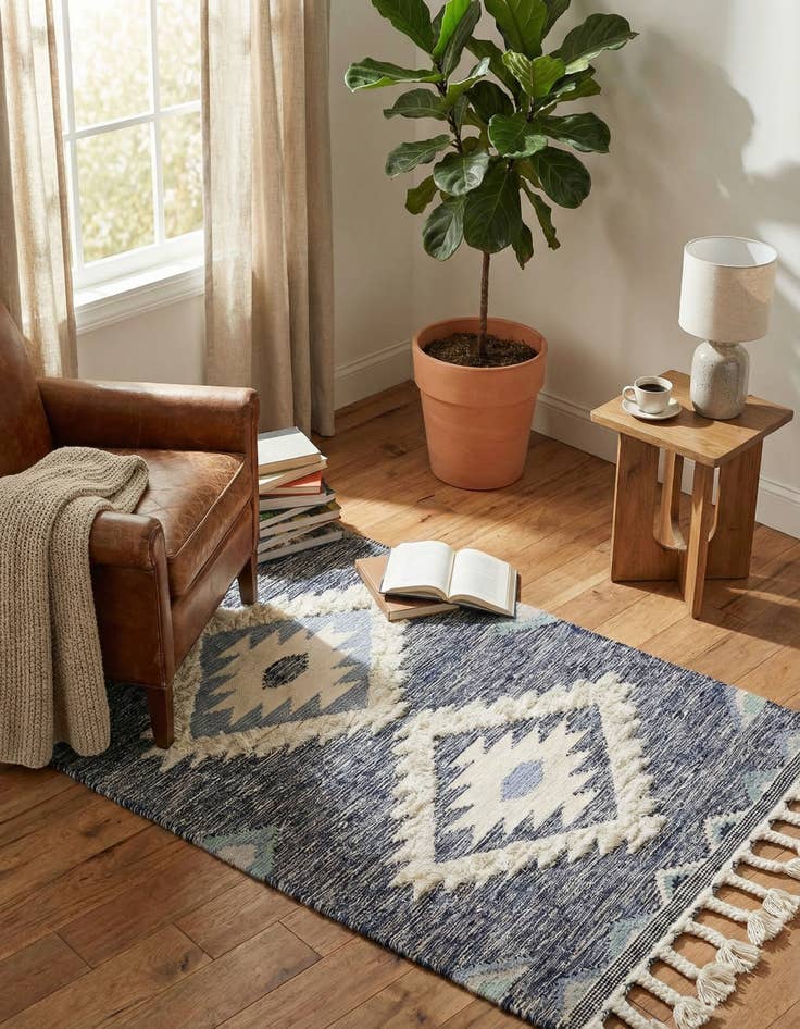 Detail image of 3' 3 x 5' 1 Hand Woven Arizona Wool Rug