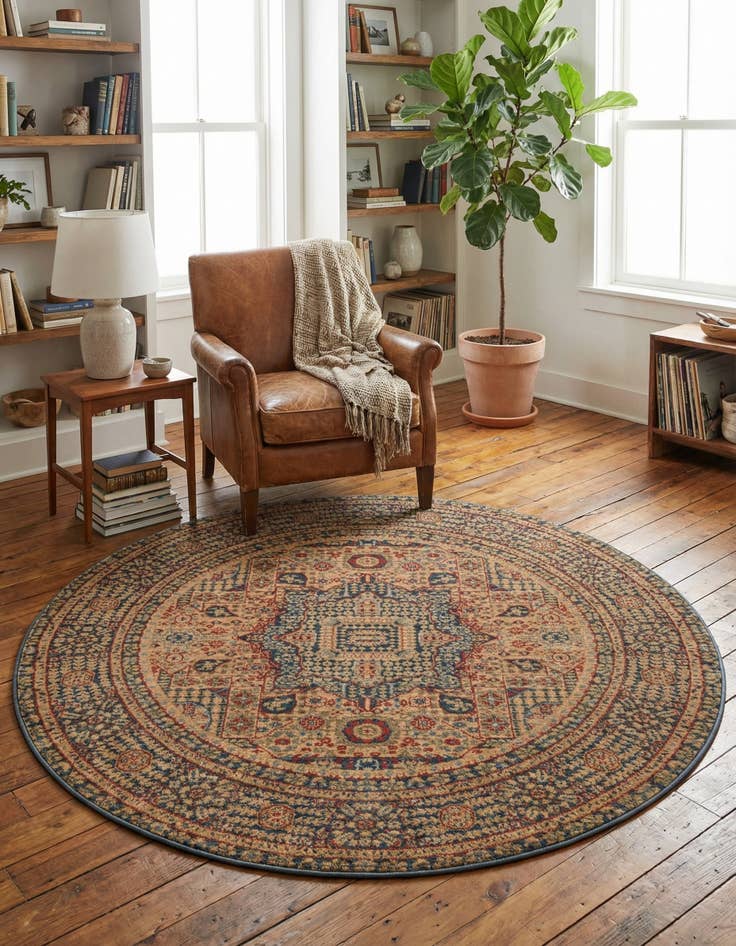 Detail image of 5' x 5' Amina Round Rug